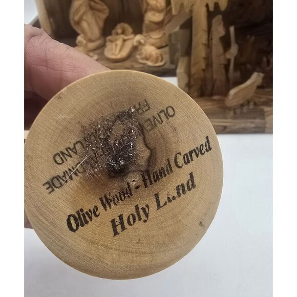 Lot of 3 Bethlehem Nativity Scene - Olive Wood Creshe Resin Israel - Picture 5 of 11
